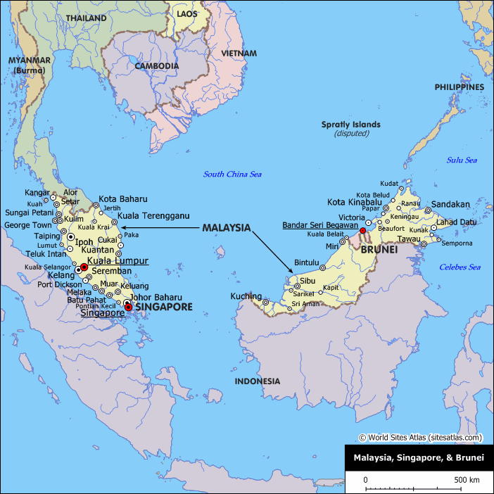 Brunei haritasi endonezya
